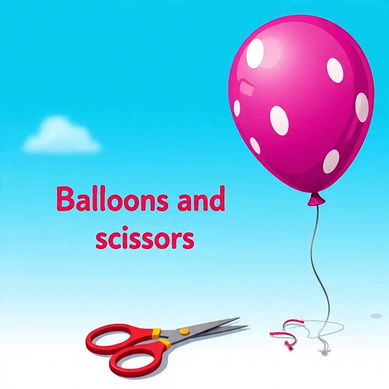 Balloons and scissors